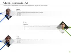 Retirement planning client testimonials client ppt inspiration layout ideas