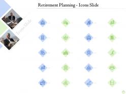 Retirement planning icons slide ppt powerpoint gallery graphics download