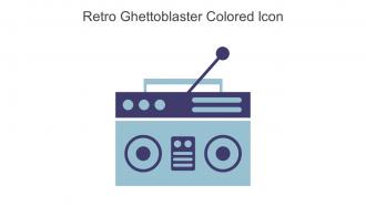 Retro Ghettoblaster Colored Icon In Powerpoint Pptx Png And Editable Eps Format
