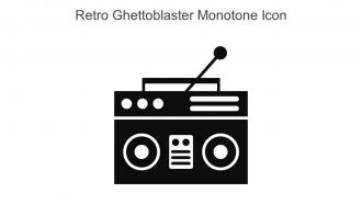 Retro Ghettoblaster Monotone Icon In Powerpoint Pptx Png And Editable Eps Format