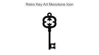 Retro Key Art Monotone Icon In Powerpoint Pptx Png And Editable Eps Format