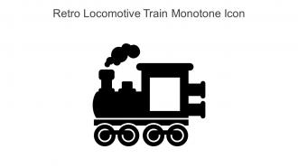 Retro Locomotive Train Monotone Icon In Powerpoint Pptx Png And Editable Eps Format