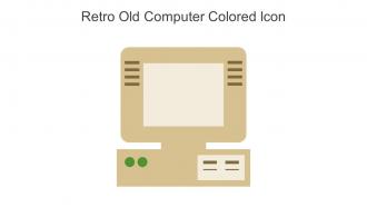 Retro Old Computer Colored Icon In Powerpoint Pptx Png And Editable Eps Format