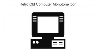 Retro Old Computer Monotone Icon In Powerpoint Pptx Png And Editable Eps Format