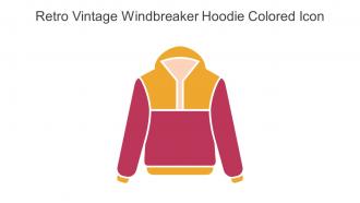 Retro Vintage Windbreaker Hoodie Colored Icon In Powerpoint Pptx Png And Editable Eps Format