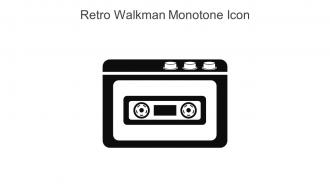 Retro Walkman Monotone Icon In Powerpoint Pptx Png And Editable Eps Format