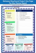 Retropop Ring Bound Project One Page Per Day Planner Report Infographic PPT PDF Document
