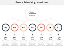 Return advertising investment ppt powerpoint presentation gallery background images cpb