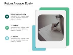 Return average equity ppt powerpoint presentation ideas format cpb