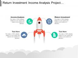 Return investment income analysis project management governance models cpb