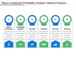 Return investment profitability analysis variance analysis product development modeling