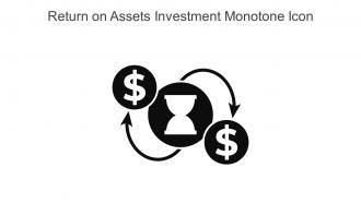 Return On Assets Investment Monotone Icon In Powerpoint Pptx Png And Editable Eps Format