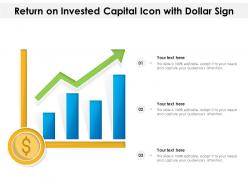 Return on invested capital icon with dollar sign