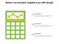 Return on invested capital icon with graph