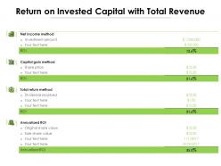 Return on invested capital with total revenue