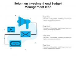 Return on investment and budget management icon