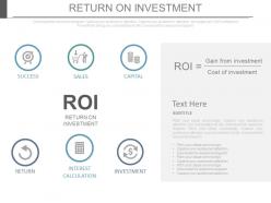 Return on investment business ppt slides