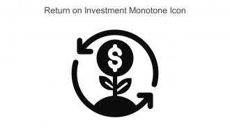 Return On Investment Monotone Icon In Powerpoint Pptx Png And Editable Eps Format