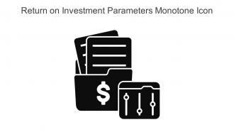 Return On Investment Parameters Monotone Icon In Powerpoint Pptx Png And Editable Eps Format