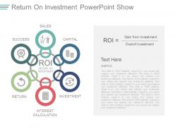 Return on investment powerpoint show