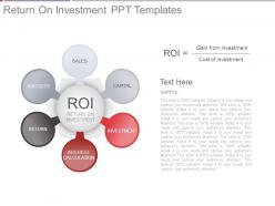 Return on investment ppt templates