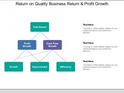 Return on quality business return and profit growth