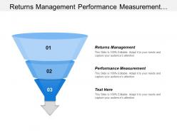 Returns management performance measurement product life cycle management
