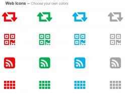 Retweet qrcode wifi ppt icons graphics
