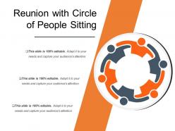Reunion with circle of people sitting