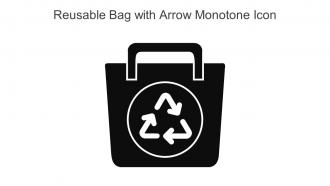 Reusable Bag With Arrow Monotone Icon In Powerpoint Pptx Png And Editable Eps Format