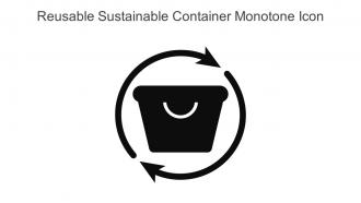 Reusable Sustainable Container Monotone Icon In Powerpoint Pptx Png And Editable Eps Format