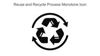 Reuse and Recycle Process Monotone Icon in powerpoint pptx png and editable eps format