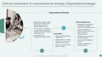 Revamping Corporate Strategy Critical Component Of Corporate Level Strategy Organizational Design