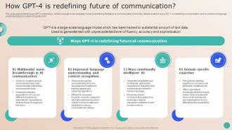 Revamping Future Of GPT Based How GPT 4 Is Redefining Future Of Communication ChatGPT SS V