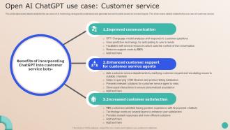 Revamping Future Of GPT Based Open AI ChatGPT Use Case Customer Service ChatGPT SS V