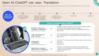 Revamping Future Of GPT Based Open AI ChatGPT Use Case Translation ChatGPT SS V