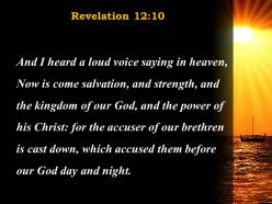 Revelation 12 10 god day and night has been powerpoint church sermon