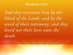 Revelation 12 11 love their lives so much powerpoint church sermon