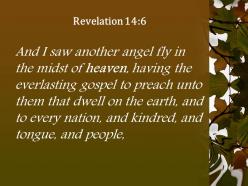 Revelation 14 6 i saw another angel flying powerpoint church sermon