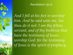 Revelation 19 10 testimony of jesus is the spirit powerpoint church sermon