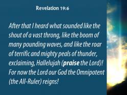 Revelation 19 6 the roar of rushing waters powerpoint church sermon