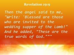 Revelation 19 9 these are the true words powerpoint church sermon
