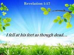Revelation 1 17 i fell at his feet as powerpoint church sermon