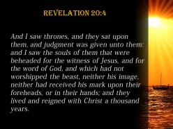 Revelation 20 4 life and reigned with christ powerpoint church sermon