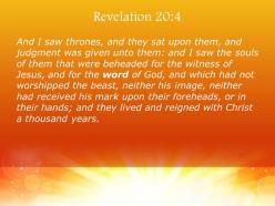 Revelation 20 4 they came to life and reigned powerpoint church sermon