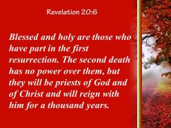 Revelation 20 6 will reign with him powerpoint church sermon