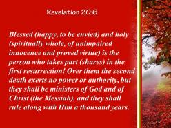 Revelation 20 6 will reign with him powerpoint church sermon