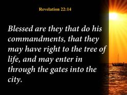 Revelation 22 14 the right to the tree powerpoint church sermon