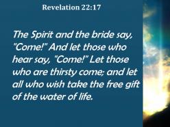 Revelation 22 17 let those who are thirsty come powerpoint church sermon