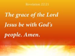 Revelation 22 21 the grace of the lord powerpoint church sermon